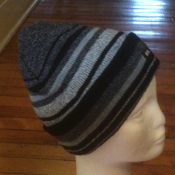 Grey, Black Striped FITS Hat - Picture 1 of 3